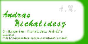 andras michalidesz business card